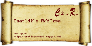 Csatlós Rózsa névjegykártya
