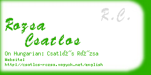 rozsa csatlos business card